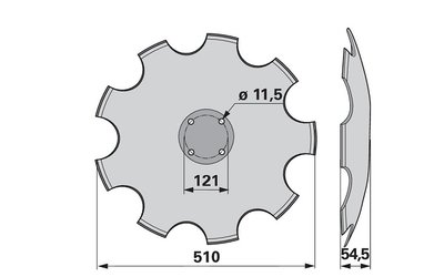 Disk podmítače ozubený Amazone 78201966 - 