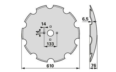 Disk podmítače ozubený Amazone XL 035 - 