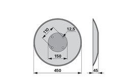 Disk podmítače hladký Amazone XL011