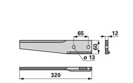 Nůž rotačních bran pravý Breviglieri 0032710