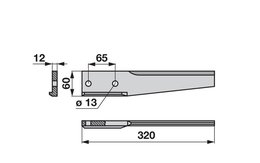 Nůž rotačních bran levý Breviglieri 0032711
