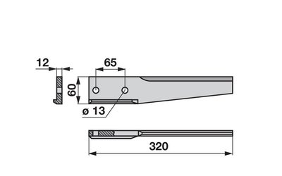 Nůž rotačních bran levý Breviglieri 0032711 - 