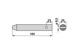  Nůž rotačních bran rovný Breviglieri 26085