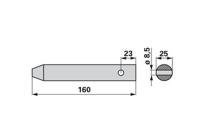  Nůž rotačních bran rovný Breviglieri 26085 - 