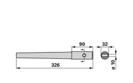 Nůž rotačních bran rovný Breviglieri 28081