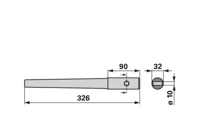 Nůž rotačních bran rovný Breviglieri 28081 - 