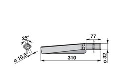  Nůž rotačních bran levý Breviglieri 32069