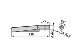 Nůž rotačních bran pravý Breviglieri 32070