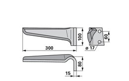 Nůž rotačních bran pravý Breviglieri 601841