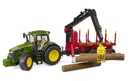  Traktor John Deere 7R 350 + valník s rukou