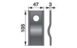 Nůž rotačky zvlněný (25ks) 105x47x3, d=21,0