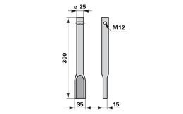 Dláto 300 x 35 mm Dalbo 14350