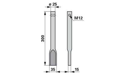 Dláto 300 x 35 mm Dalbo 14350 - 