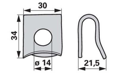 Upínací spona DEUTZ FAHR VF1662482361 - 