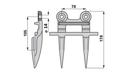 Dvojprst 14 mm