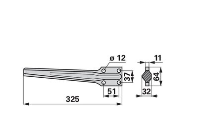 Nůž rotačních bran pravý Eberhardt 300328 - 