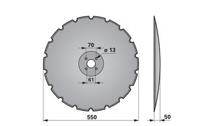 Disk podmítače ozubený Einböck 2940-1071 - 