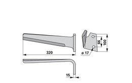 Nůž rotačních bran pravý Emy 2901271