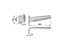 Nůž rotačních bran levý Emy 2901277