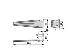 Nůž rotačních bran vhodný pro Forigo F100 anstelle von Forigo F100