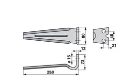 Nůž rotačních bran rovný Forigo RLM71001