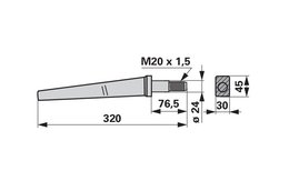 Nůž rotačních bran rovný Frandent 9110610000