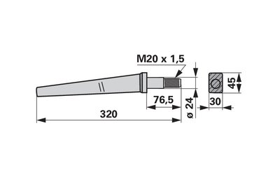 Nůž rotačních bran rovný Frandent 9110610000 - 