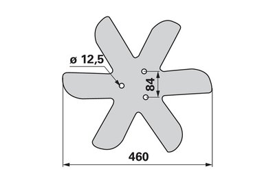 Disk krajní levý, 460 mm, 3-děrový,Horsch 00310892 - 