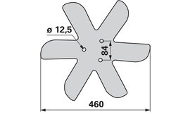 Disk krajní pravý, 460 mm, 3-děrový, Horsch 00310893
