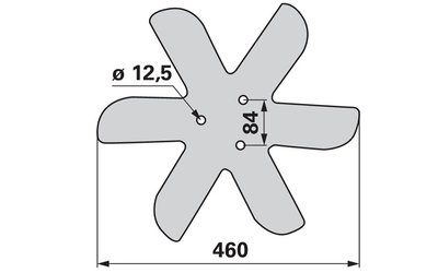 Disk krajní pravý, 460 mm, 3-děrový, Horsch 00310893 - 