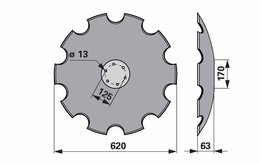 Disk podmítače ozubený Horsch 00311103