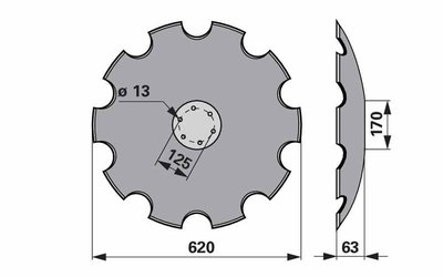 Disk podmítače ozubený Horsch 00311103 - 