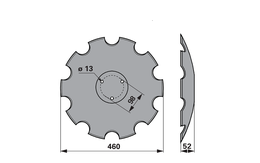 Disk podmítače ozubený Horsch 23246102