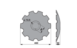 Disk podmítače ozubený Horsch 23246106