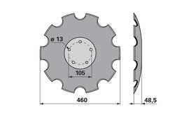 Disk podmítače ozubený Horsch 28071304