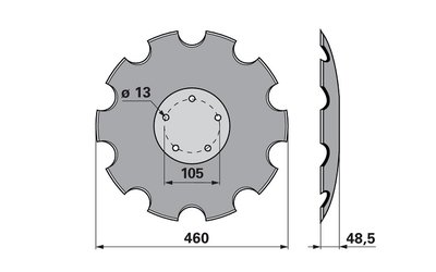 Disk podmítače ozubený Horsch 28071304 - 