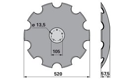 Disk podmítače ozubený Horsch 28071305