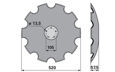 Disk podmítače ozubený Horsch 28071305 - 