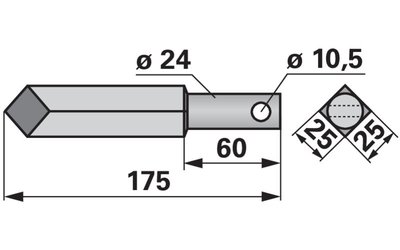 Hřeb rotoru Rau E23374 - 