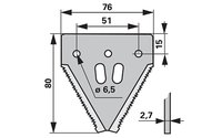 Žabka kosy 80x76 - 