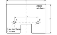 Lopatka elevátoru John Deere Z.66093 - 