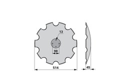 Disk podmítače ozubený Köckerling 910964