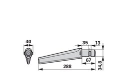  Nůž rotačních bran rovný Krone 490480.0