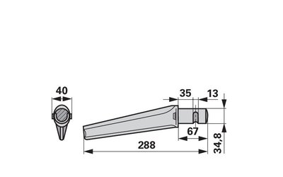  Nůž rotačních bran rovný Krone 490480.0 - 