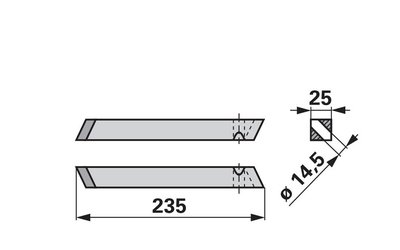  Nůž rotačních bran rovný Krone 514486.1 - 