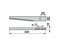  Nůž rotačních bran rovný Kuhn 525.037.00