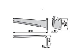  Nůž rotačních bran pravý Kuhn 525.524.10