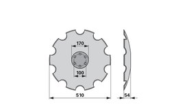  Disk podmítače ozubený Kuhn H2203180, H2234350