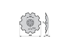 Disk podmítače ozubený Kuhn H2206710