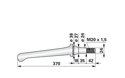 Nůž rotačních bran rovný Lely 1.1632.1487.0 - 